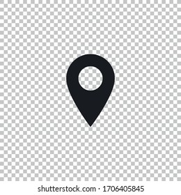 Location icon vector.Pointer sign.GPS location.Map pin symbol