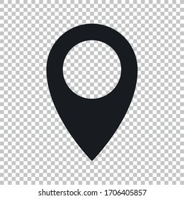 Location icon vector.Pointer sign.GPS location.Map pin symbol