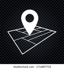 Location icon vector.Pointer sign.GPS location.Map pin symbol