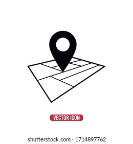 Location icon vector.Pointer sign.GPS location.Map pin symbol