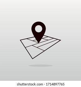 Location icon vector.Pointer sign.GPS location.Map pin symbol