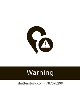 location icon. warning location. sign design