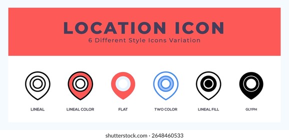 Location icon for websites and apps. vector illustration