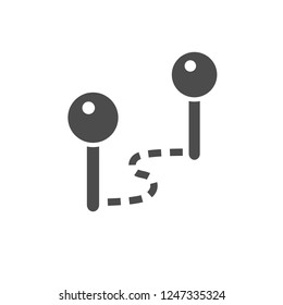 Location Icon with White Background