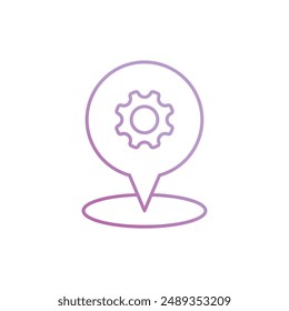 location icon with white background vector stock illustration