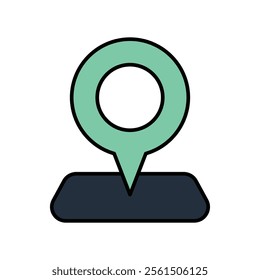 location icon with white background vector stock illustration
