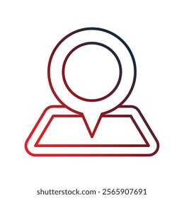 Location icon with white background vector stock illustration