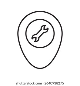 location icon with white background vector stock illustration