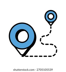 Icono de Locación con fondo blanco Vector Ilustración de stock
