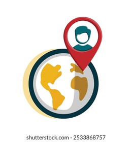location icon. Location and world pins. flat design style. Travel, navigation, destination, delivery, target pictograms. Road map sign. vector template design