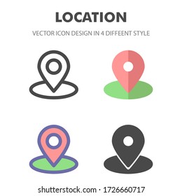 icono de ubicación. para el diseño de su sitio web, logotipo, aplicación, interfaz de usuario. Ilustración gráfica vectorial y trazo editable. EPS 10.