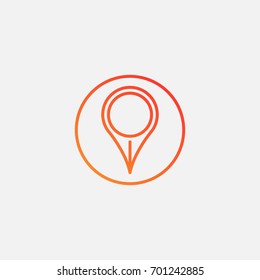 Location icon.gradient illustration isolated vector sign symbol