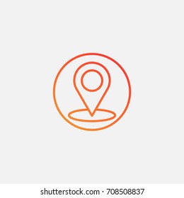 Location icon.gradient illustration isolated vector sign symbol