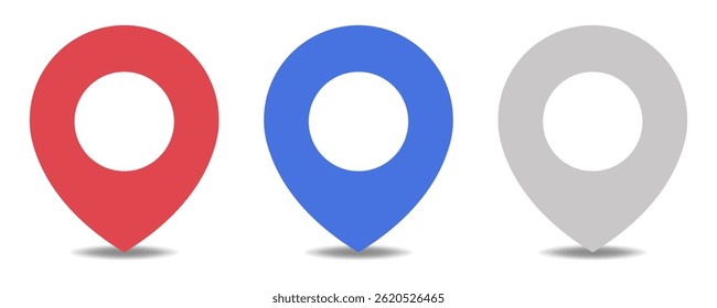 Location Icon,Pin Sign,Map Pin Symbols Set. Vector
