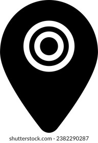 Location icons can describe a place, this icon has a solid style