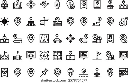 Location icons High-Quality Vector Icons Collection with Editable Stroke. Ideal for Professional and Creative Projects