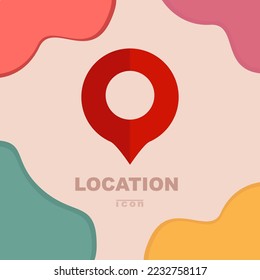 location icons Infographic design template. Creative concept with 5 steps