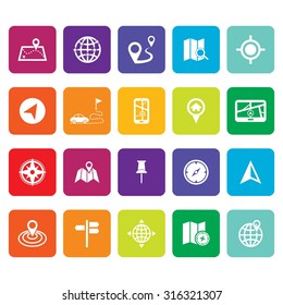 Location icons. Map icons. Navigation icon. Vector Illustration. EPS10