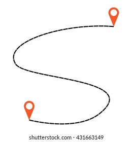 Location Icons With Path