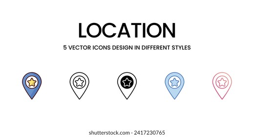Los iconos de ubicación establecen la ilustración aislada del material vectorial de fondo blanco.