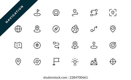 Location icons set. Navigation icons. Map pointer icons. Location symbols
