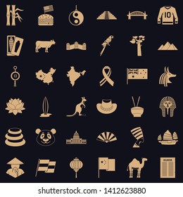 Location icons set. Simple style of 36 location vector icons for web for any design