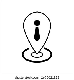 ícones de localização. ilustração de vetor de linha simples