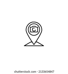 location icons  symbol vector elements for infographic web