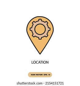location icons  symbol vector elements for infographic web