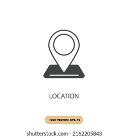 location icons  symbol vector elements for infographic web
