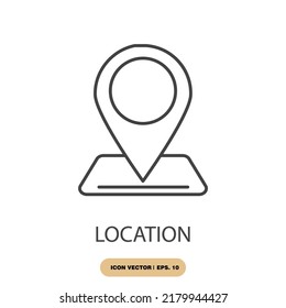 location icons  symbol vector elements for infographic web