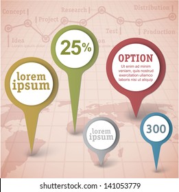 location icons. Vector design element set.