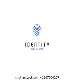 Location Id Fingerprint Human Logo Design