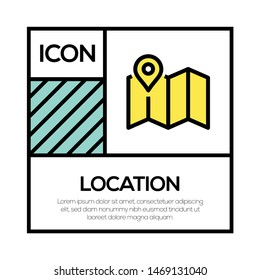 LOCATION AND ILLUSTRATION ICON CONCEPT
