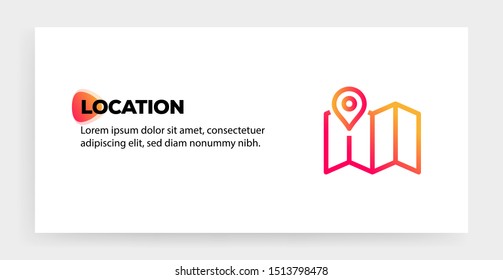 LOCATION AND ILLUSTRATION ICON CONCEPT