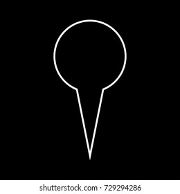 Location indicator or pin white icon .