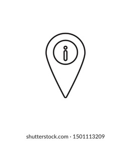 Location, info icon. Simple thin line, outline vector of location icons for ui and ux, website or mobile application