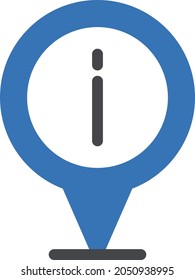 icono de color de glifo de información de ubicación