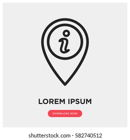 Location info vector icon