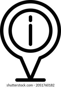 location info vector thin line icon
