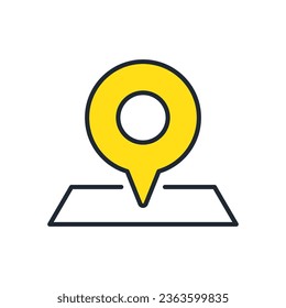 Location information simple vector icon illustration material