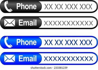 location to insert phone number and mail address