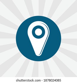 Location isolated vector icon. map pin traveling design element