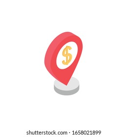 Location isometric flat icon. 3d vector colorful illustration. isolated on white background