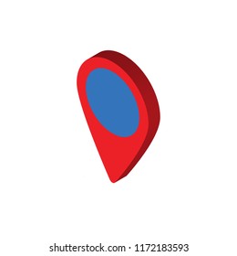 Location isometric left top view 3D icon