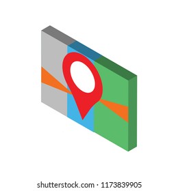 Location isometric left top view 3D icon