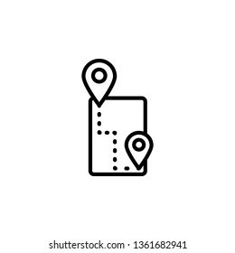 Location, itinerary, vector icon. Can be used for web and mobile. Navigation and map vector icon