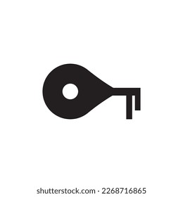 ilustración de icono de logotipo de clave de ubicación.