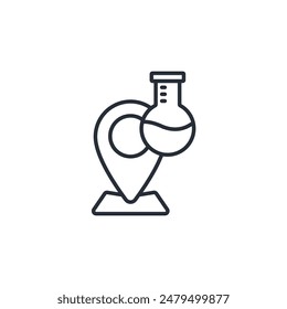 location lab icon. vector.Editable stroke.linear style sign for use web design,logo.Symbol illustration.