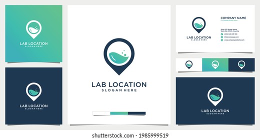 Location lab logo template, icon and business card